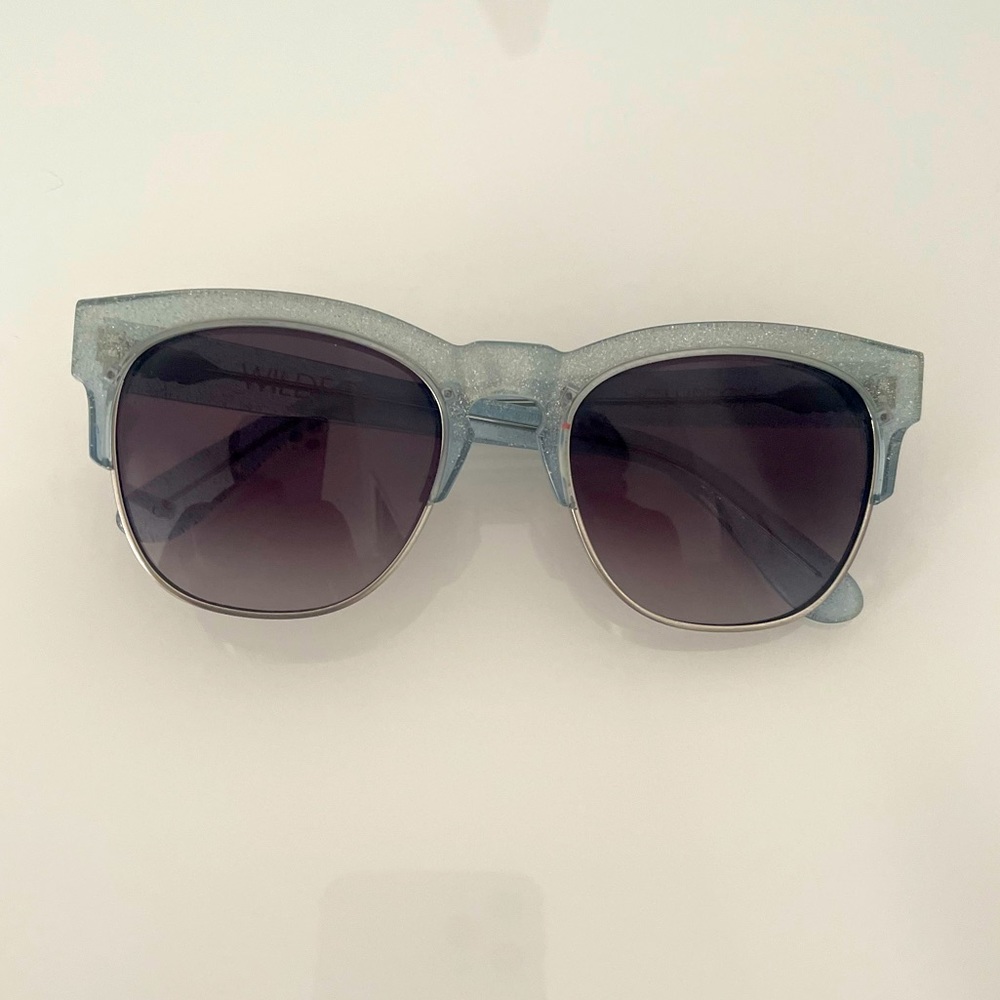 Wildfox Clubfox silver shimmer sunglasses